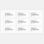 Étiquettes Modern Minimalist White Soap Label (Feuille)