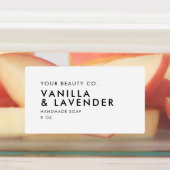 Étiquettes Modern Minimalist White Soap Label (Apposé)
