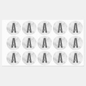 Étiquettes Modern Personalized Bold Monogram and Name Labels (Feuille)