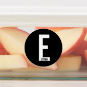 Étiquettes Modern Personalized Bold Monogram and Name Labels (Apposé)