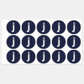 Étiquettes Modern Personalized Bold Monogram and Name Labels (Feuille)