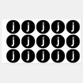 Étiquettes Modern Personalized Bold Monogram and Name Labels (Feuille)