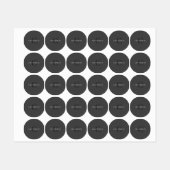 Étiquettes Moderne modèle de conception de monogramme éditabl (Feuille)