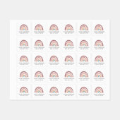 Étiquettes Moderne Pastel Rainbow Cute Kids (Feuille)
