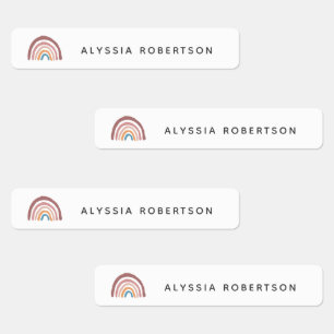 Étiquettes Moderne Rainbow Pastel Cute tous les jours