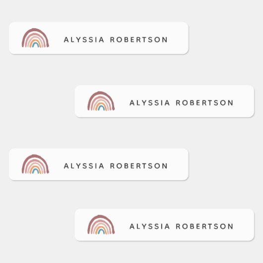 Étiquettes Moderne Rainbow Pastel Cute tous les jours (Groupe)