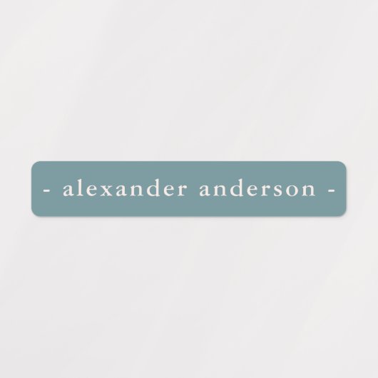 Étiquettes Moderne rose Turquoise gris rose pâle Nom étanche (Design 2)