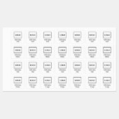 Étiquettes Moderne Simple Ajouter Entreprise Logo Mode Vêteme (Feuille)