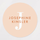 Étiquettes Moderne Simple Initial Boho Waterproof Nom Étiquet (Design 2)