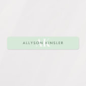 Étiquettes Moderne Simple Initial Rose Girl Waterproof Nom (Design 2)