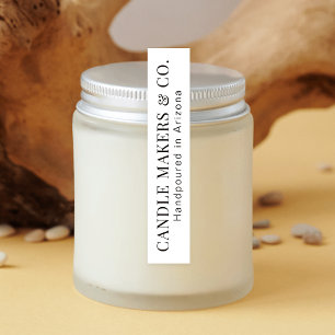 Étiquettes Moderne Simple Tamper Preuve Mince Candle Jar Étiq
