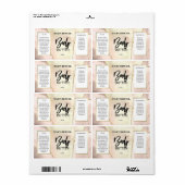 Étiquettes modernes Agate ivoire et le beurre corp (Feuille entière)