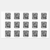 Étiquettes Modifiable instantanément QR Code & Business Name (Feuille)