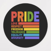 Étiquettes Mois des fiertés LGBT (Design 1)