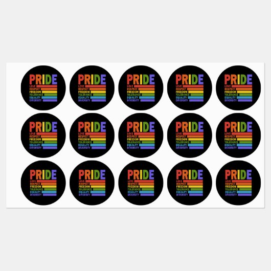 Étiquettes Mois des fiertés LGBT (Feuille)