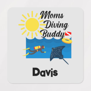 Étiquettes Moms Diving Buddy Design - Vêtements pour petits C