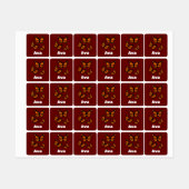 Étiquettes Monarch Papillon Design - Vêtements pour petits Ca (Feuille)