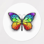 Étiquettes Monarque papillon arc-en-ciel (Design 1)