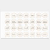 Étiquettes Monogram neutre | Minimalist stylish (Feuille)