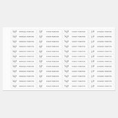 Étiquettes Monogramme blanc simple Nom des enfants Vêtements (Feuille)