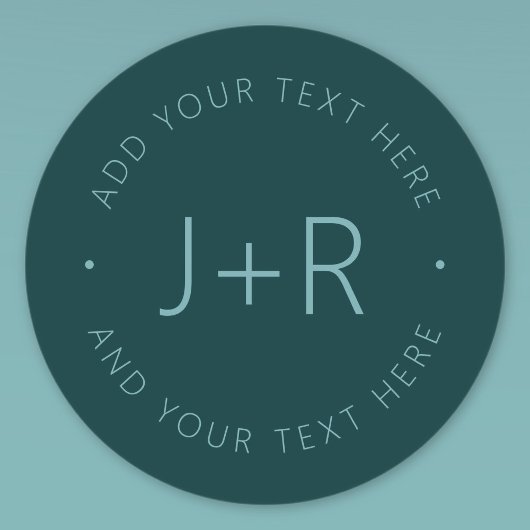 Étiquettes Monogramme de couples élégants Texte éditable Étan