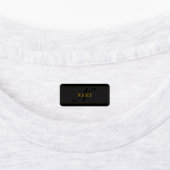 Étiquettes Monogramme de script élégant noir et or (Apposé)