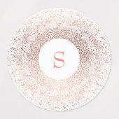 Étiquettes Monogramme d'étincelle d'or (Design 2)