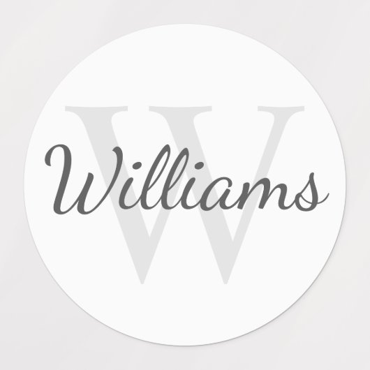 Étiquettes Monogramme et nom personnalisés (Design 1)