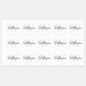 Étiquettes Monogramme et nom personnalisés (Feuille)