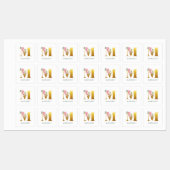 Étiquettes Monogramme Floral Nom Fer vert sur vêtements (Feuille)