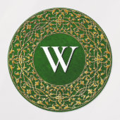 Étiquettes Monogramme Gold Filigree (Design 1)