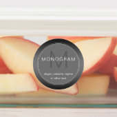 Étiquettes Monogramme gris étanche unique modifiable (Apposé)