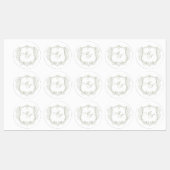 Étiquettes Monogramme mariage (Feuille)