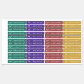 Étiquettes Monogramme moderne simple Enfants Nom Vêtements (Feuille)