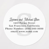 Étiquettes Monogramme Nom de famille Adresse blanche (Design 2)