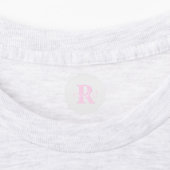 Étiquettes Monogramme personnalisable | Ombre rose et gris (Apposé)