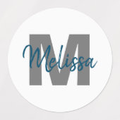 Étiquettes Monogramme personnalisé (Design 1)