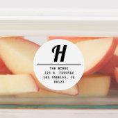 Étiquettes Monogramme rétro-moderne étanche (Apposé)