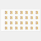 Étiquettes Monogramme rose Nom Floral Fer Sur Vêtements (Feuille)