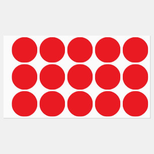 Étiquettes Monogramme Rouge Personnalisées