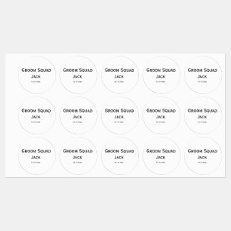 Étiquettes monogramme simple personnalisé ajouter votre nom m