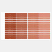 Étiquettes Monogramme tendance | Orange brûlé + Nom du script (Feuille)