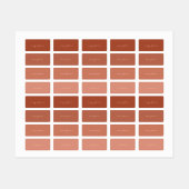 Étiquettes Monogramme tendance | Orange brûlé + Nom du script (Feuille)