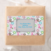 Étiquettes Monogrammes moutons et cochons (En situation)