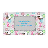 Étiquettes Monogrammes moutons et cochons (Devant)