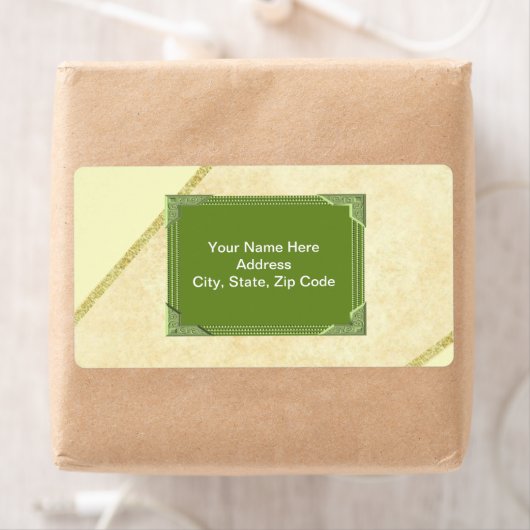 Étiquettes Monogrammes verts (En situation)