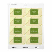 Étiquettes Monogrammes verts (Feuille entière)