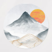 Étiquettes Montagne bleue (Design 1)