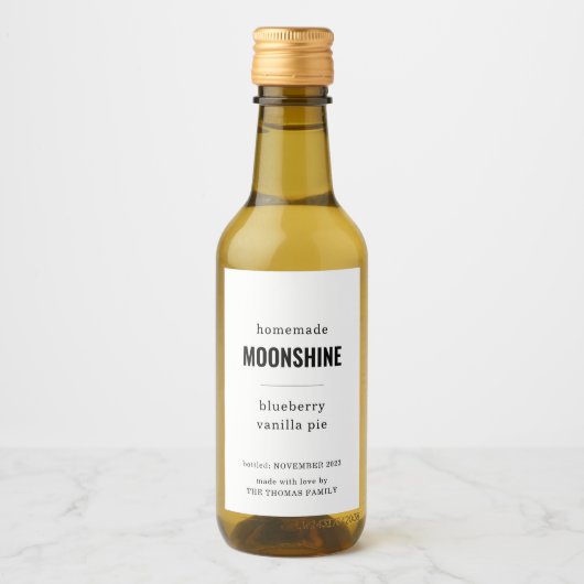 Étiquettes Moonshine faits maison (Devant)