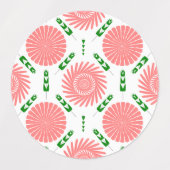Étiquettes motif à fleurs roses (Design 1)